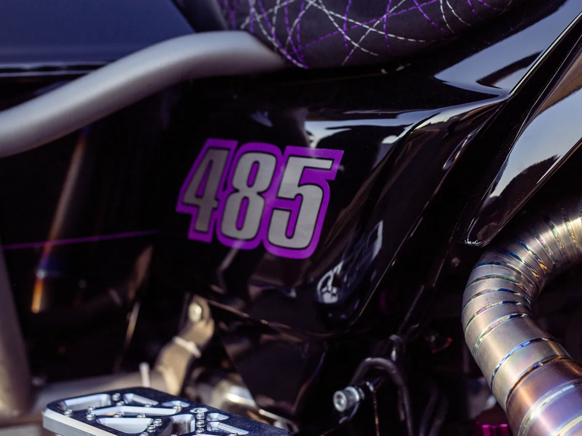 Finished motorcycle engine component detail